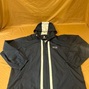 Chaps Ralph Lauren Vintage Men’s Windbreaker Jacket Size M Blue w/ white accents